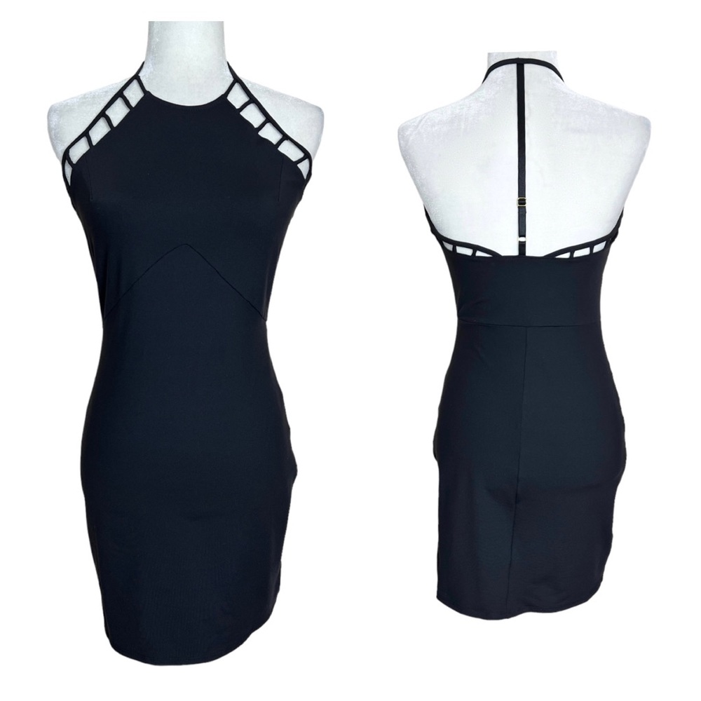 Free People Intimately Free Black Cutout Mini Dress Size Medium
